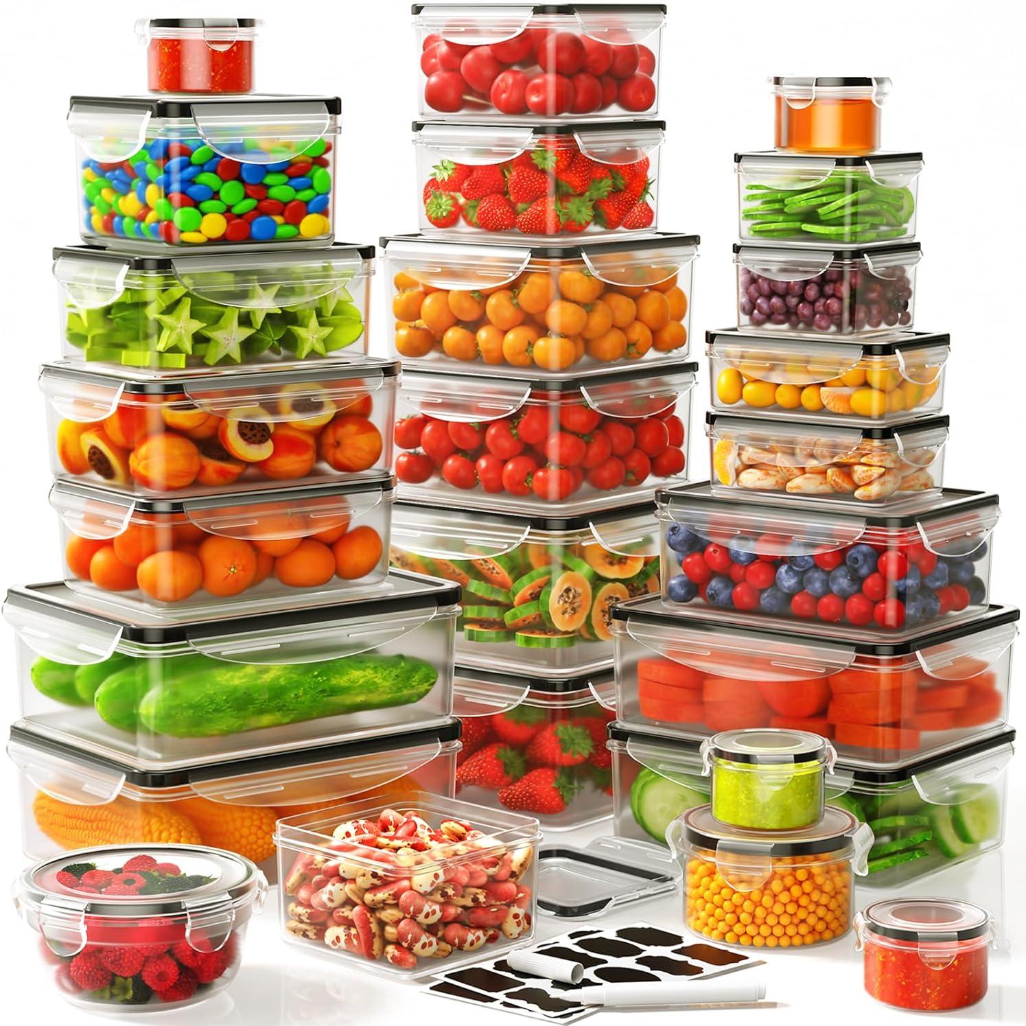 Meal Prep Kitchen - Ensemble de 40 contenants hermétiques pour